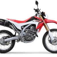 Escape compatível com Honda Crf 250 L 2013-2016, Furore Nero, Escape completo, não legal para países da UE, com db killer removível 