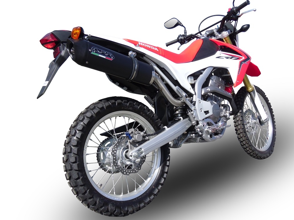 Escape compatível com Honda Crf 250 L 2013-2016, Furore Nero, Escape completo, não legal para países da UE, com db killer removível 
