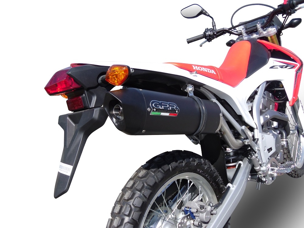 Escape compatível com Honda Crf 250 L 2013-2016, Furore Nero, Escape completo, não legal para países da UE, com db killer removível 