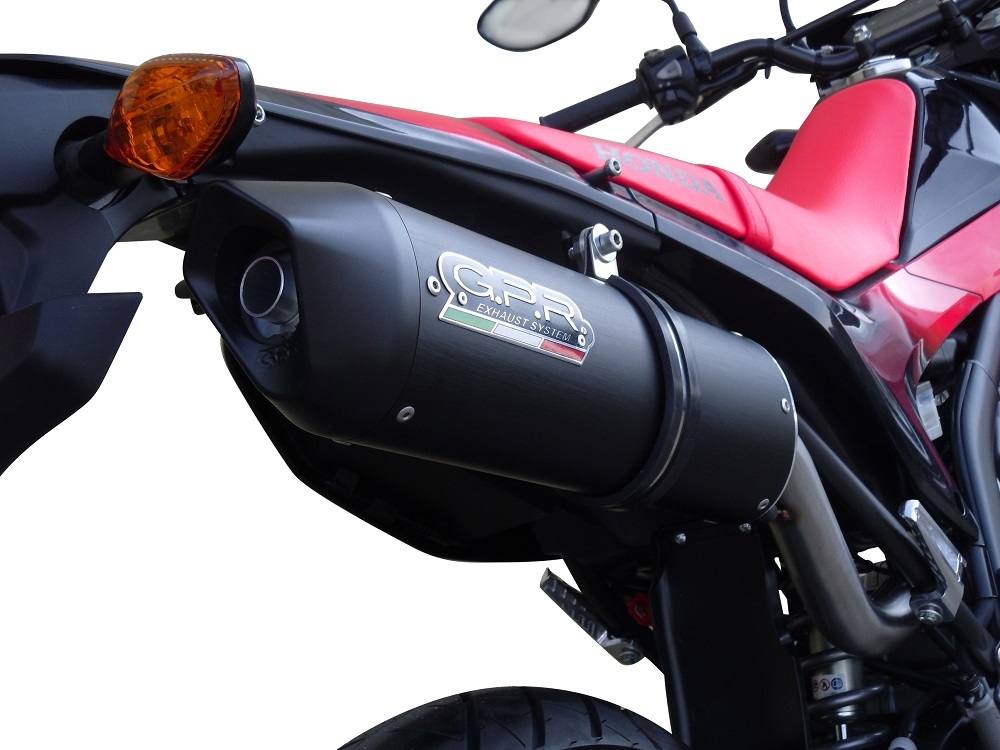 Escape compatível com Honda Crf 250 M 2013-2016, Furore Nero, Escape legal, homologado, silenciador com db killer removível e tubo de ligação específico 