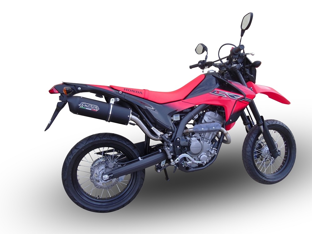 Escape compatível com Honda Crf 250 M 2013-2016, Furore Nero, Escape legal, homologado, silenciador com db killer removível e tubo de ligação específico 