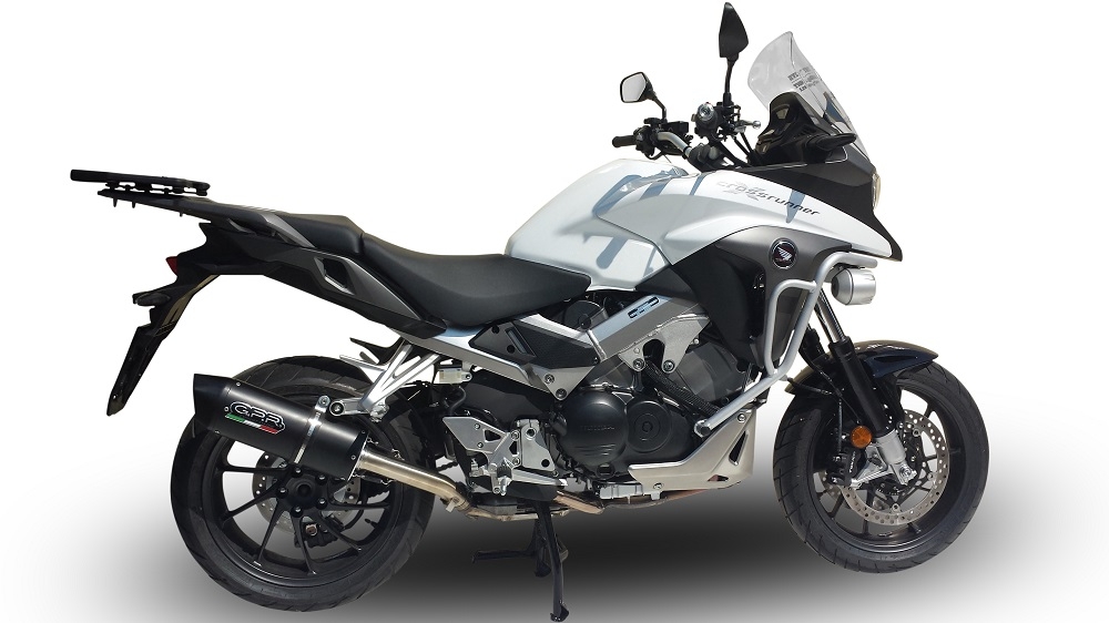 Escape compatível com Honda Crossrunner 800 Vfr 800 X 2017-2020, Furore Evo4 Nero, Escape legal, homologado, silenciador com db killer removível e tubo de ligação específico 