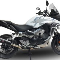 Escape compatível com Honda Crossrunner 800 Vfr 800 X 2017-2020, Furore Evo4 Nero, Escape legal, homologado, silenciador com db killer removível e tubo de ligação específico 