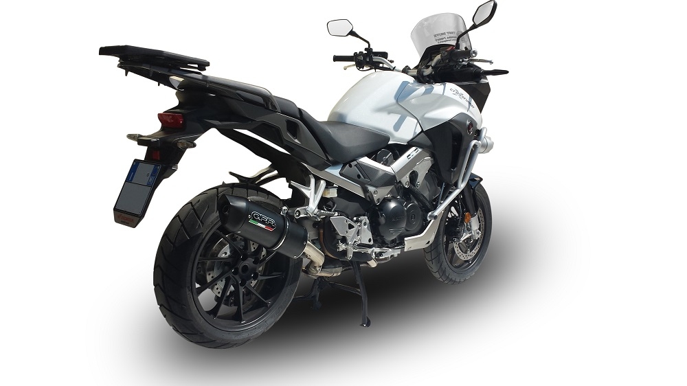 Escape compatível com Honda Crossrunner 800 Vfr 800 X 2017-2020, Furore Evo4 Nero, Escape legal, homologado, silenciador com db killer removível e tubo de ligação específico 