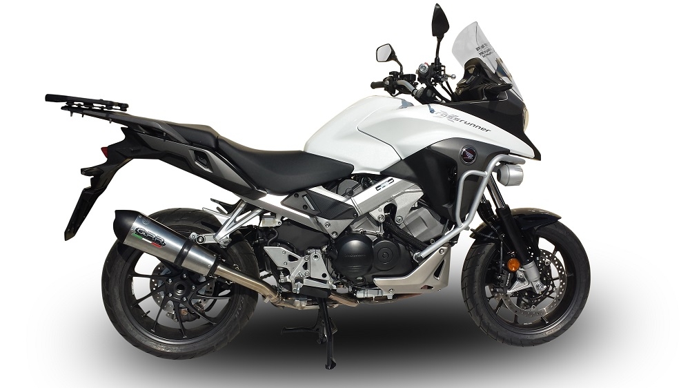 GPR escape compatível com  Honda Crossrunner 800 Vfr 800 X 2017-2020, New Grand Prix Evo Titanium, Escape legal, homologado, silenciador com db killer removível e tubo de ligação específico 