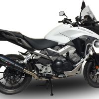 GPR escape compatível com  Honda Crossrunner 800 Vfr 800 X 2011-2014, New Grand Prix Evo Poppy, Escape legal, homologado, silenciador com db killer removível e tubo de ligação específico 