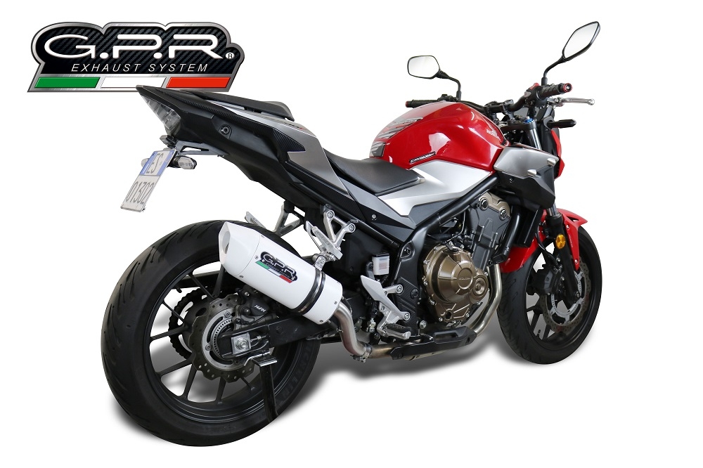 Escape compatível com Honda Cb 400 F 2013-2015, Albus Ceramic, Escape legal, homologado, silenciador com db killer removível e tubo de ligação específico 