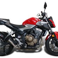 Escape compatível com Honda Cb 500 X 2016-2018, Furore Nero, Escape legal, homologado, silenciador com db killer removível e tubo de ligação específico 