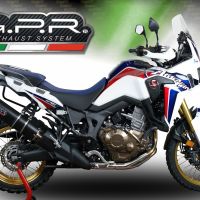 Escape compatível com Honda Crf 1000 L Africa Twin 2015-2017, Furore Nero, Escape legal, homologado, silenciador com db killer removível e tubo de ligação específico 