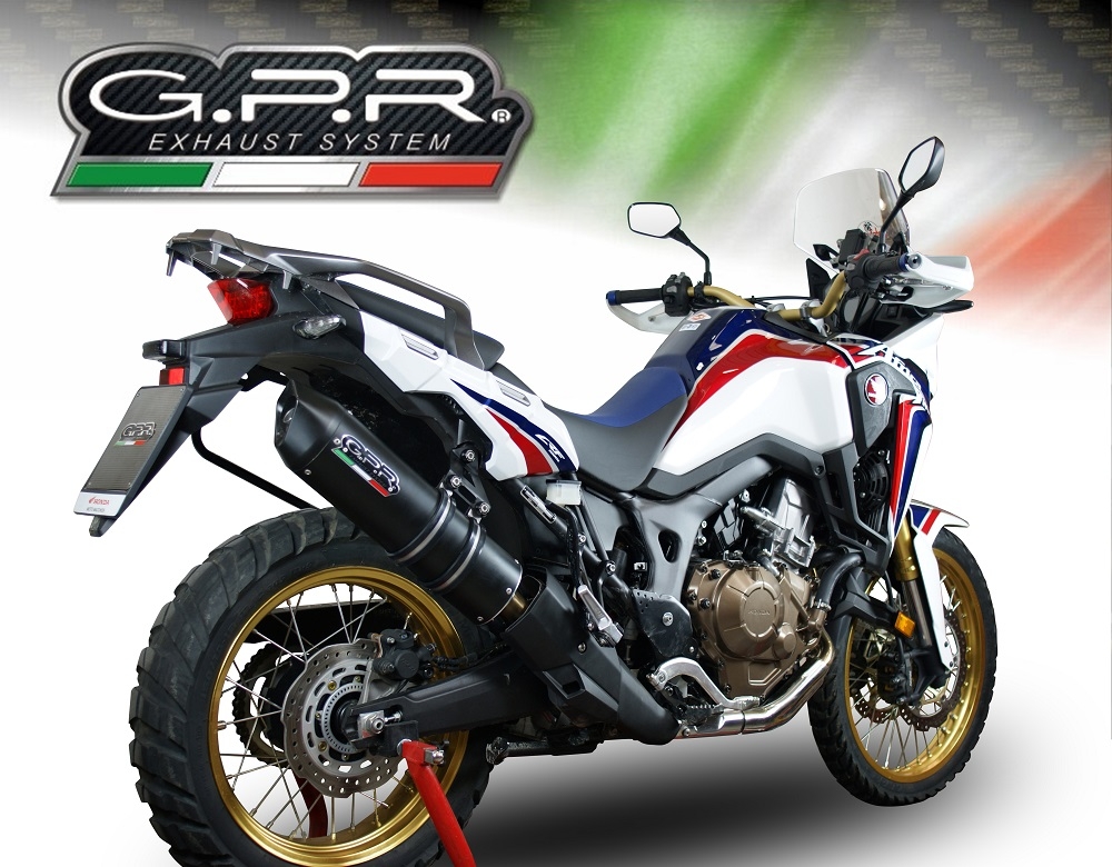 Escape compatível com Honda Crf 1000 L Africa Twin 2015-2017, Furore Nero, Escape legal, homologado, silenciador com db killer removível e tubo de ligação específico 
