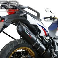 Escape compatível com Honda Crf 1000 L Africa Twin 2015-2017, Furore Nero, Escape legal, homologado, silenciador com db killer removível e tubo de ligação específico 