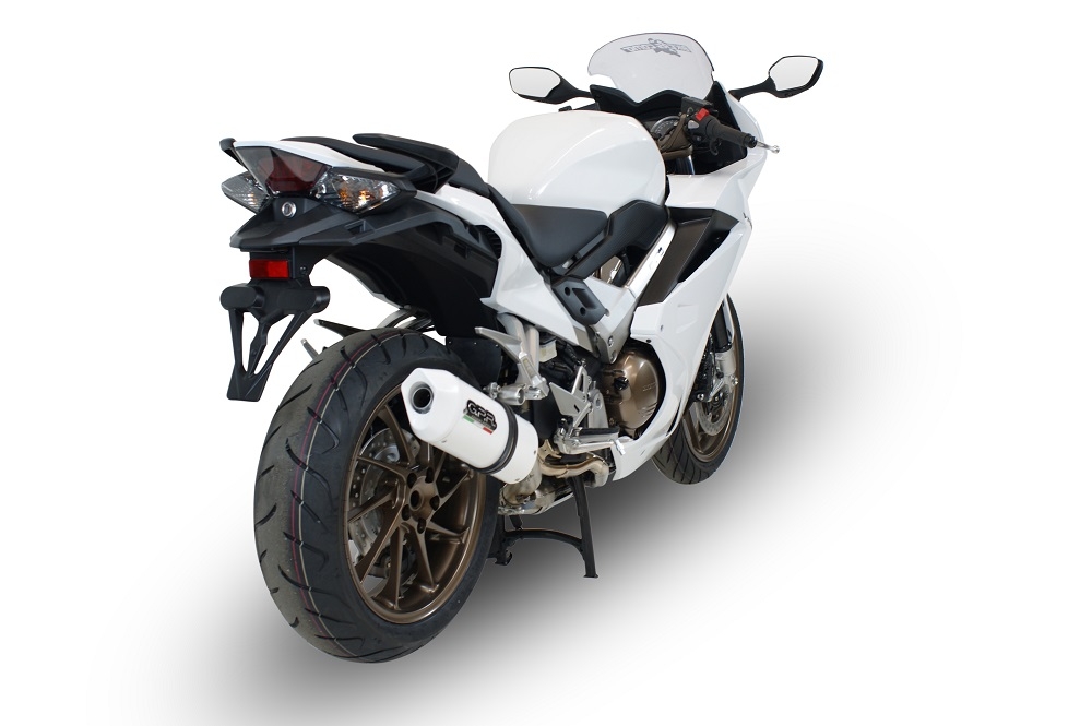 Escape compatível com Honda Vfr 800 F 2017-2020, Albus Evo4, Escape legal, homologado, silenciador com db killer removível e tubo de ligação específico 