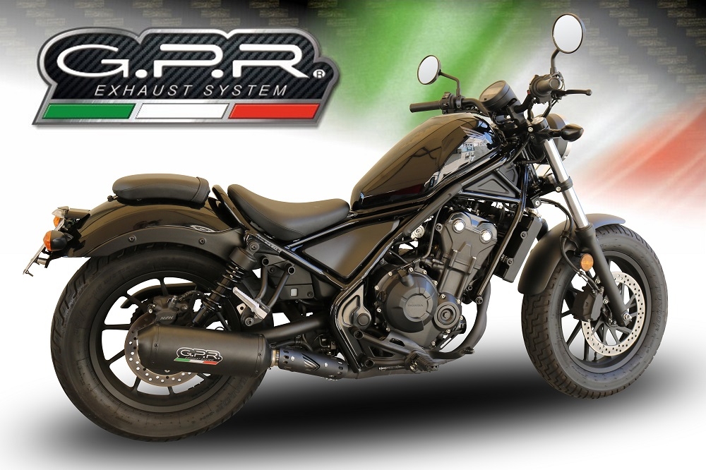 Escape compatível com Honda Cmx 500 Rebel 2021-2023, Ghisa , Escape legal, homologado, silenciador com db killer removível e tubo de ligação específico 