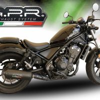 Escape compatível com Honda Cmx 500 Rebel 2021-2023, Ghisa , Escape legal, homologado, silenciador com db killer removível e tubo de ligação específico 