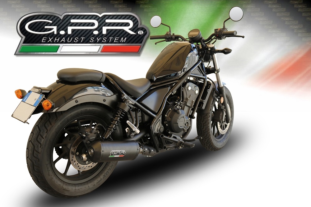 Escape compatível com Honda Cmx 500 Rebel 2021-2023, Ghisa , Escape legal, homologado, silenciador com db killer removível e tubo de ligação específico 