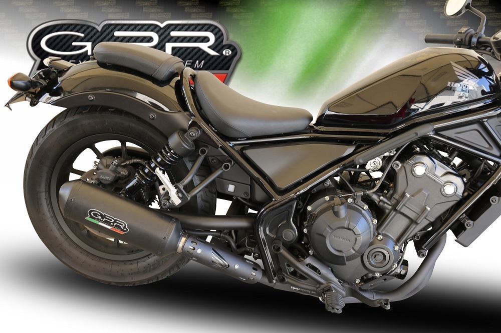 Escape compatível com Honda Cmx 500 Rebel 2021-2023, Ghisa , Escape legal, homologado, silenciador com db killer removível e tubo de ligação específico 