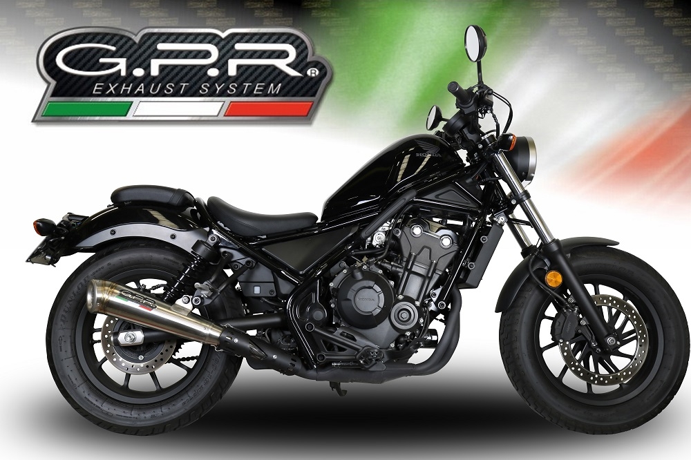 Escape compatível com Honda Cmx 500 Rebel 2017-2020, Powercone Evo, Escape legal, homologado, silenciador com db killer removível e tubo de ligação específico 