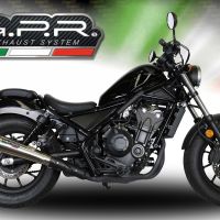 Escape compatível com Honda Cmx 500 Rebel 2017-2020, Powercone Evo, Escape legal, homologado, silenciador com db killer removível e tubo de ligação específico 