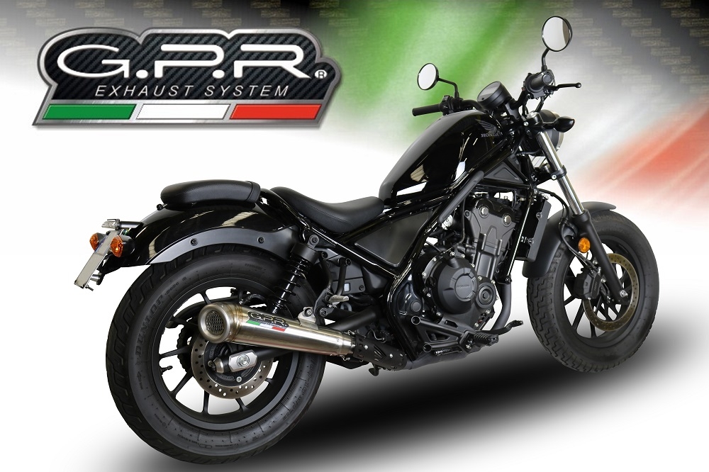 Escape compatível com Honda Cmx 500 Rebel 2017-2020, Powercone Evo, Escape legal, homologado, silenciador com db killer removível e tubo de ligação específico 