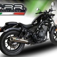 Escape compatível com Honda Cmx 500 Rebel 2017-2020, Powercone Evo, Escape legal, homologado, silenciador com db killer removível e tubo de ligação específico 