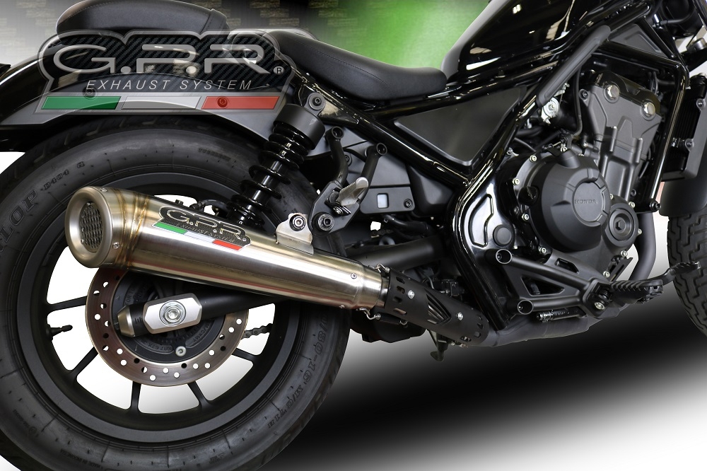 Escape compatível com Honda Cmx 500 Rebel 2017-2020, Powercone Evo, Escape legal, homologado, silenciador com db killer removível e tubo de ligação específico 