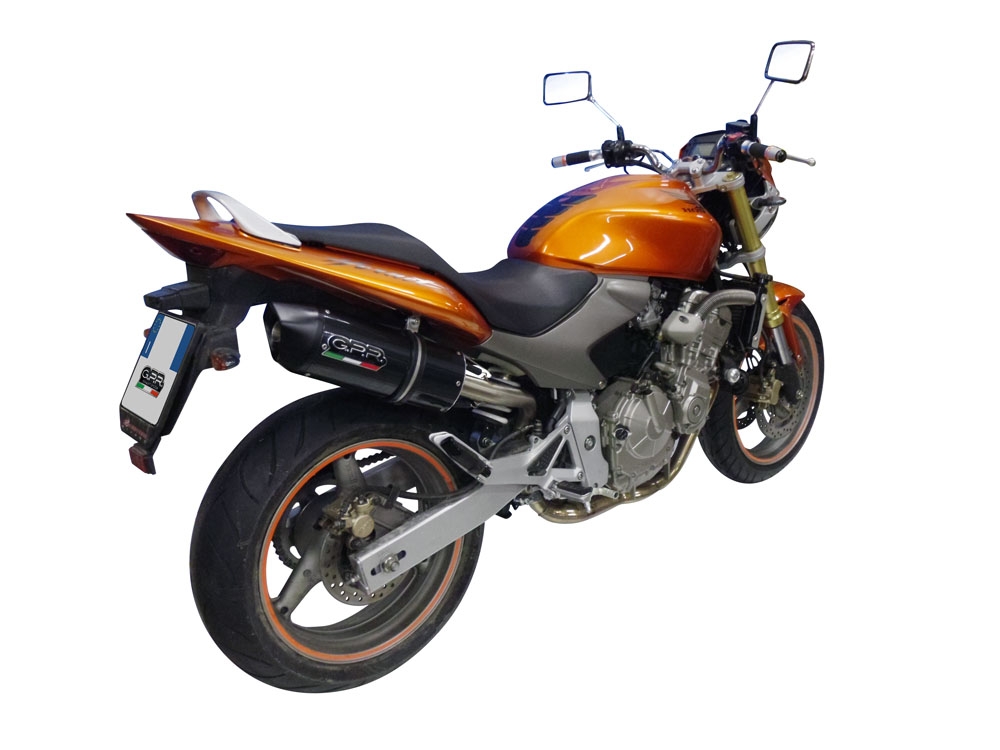 Escape compatível com Honda Hornet Cb 600 F 1998-2002, Furore Nero, Escape legal, homologado, silenciador com db killer removível e tubo de ligação específico 