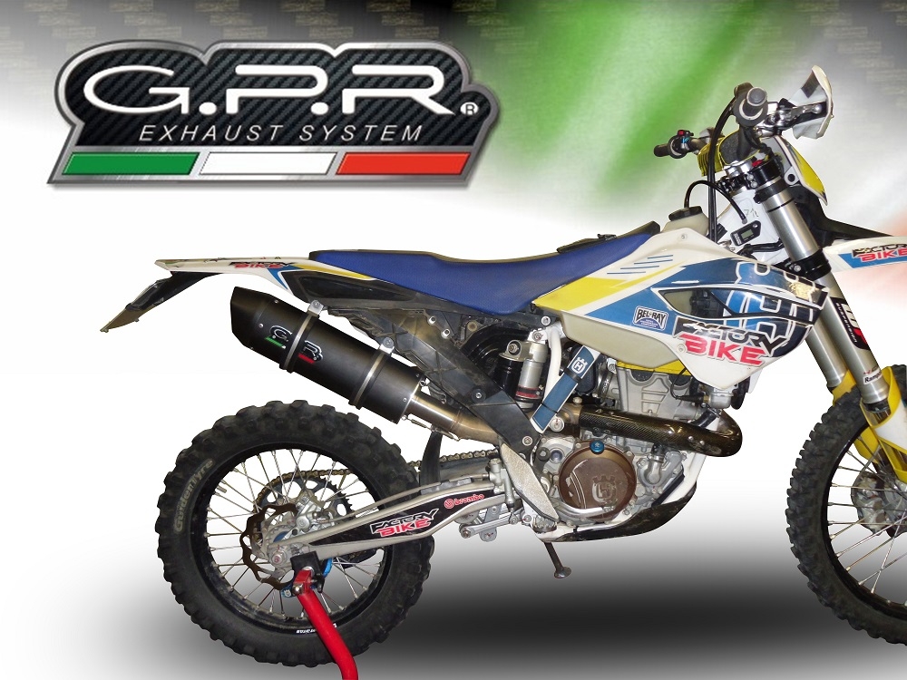 Escape compatível com Husqvarna FE 350 2014-2016, Furore Nero, Escape legal, homologado, silenciador com db killer removível e tubo de ligação específico 