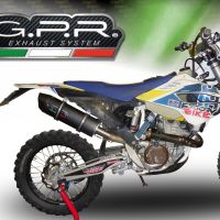 Escape compatível com Husqvarna FE 350 2014-2016, Furore Nero, Escape legal, homologado, silenciador com db killer removível e tubo de ligação específico 