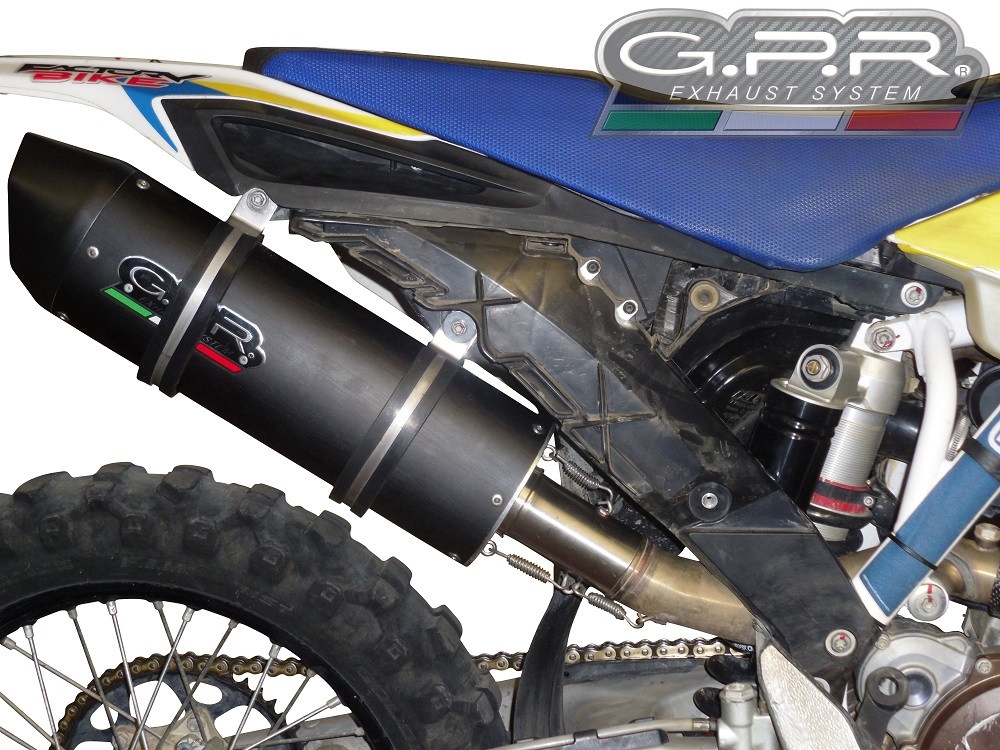 Escape compatível com Husqvarna FE 350 2014-2016, Furore Nero, Escape legal, homologado, silenciador com db killer removível e tubo de ligação específico 