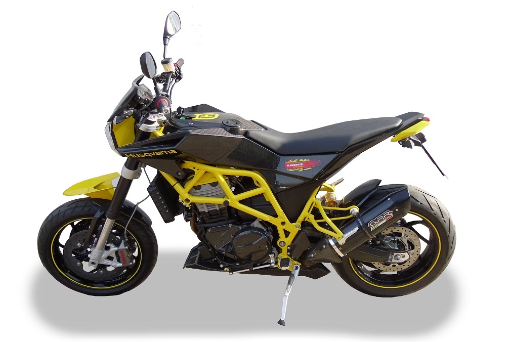Escape compatível com Husqvarna Nuda 900 - Nuda 900 R 2012-2013, Furore Nero, Escape legal, homologado, silenciador com db killer removível e tubo de ligação específico 