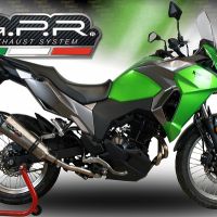 GPR escape compatível com  Kawasaki Versys-X 250 2017-2020, New Grand Prix Evo Titanium, Escape homologado, legal para mercados NÃO europeus, incluindo tubo de ligação e db killer removível 