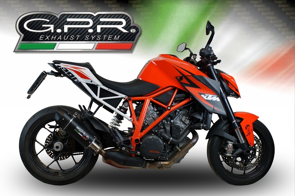 Escape compatível com Ktm Super Duke 1290 R 2014-2016, Furore Nero, Escape legal, homologado, silenciador com db killer removível e tubo de ligação específico 