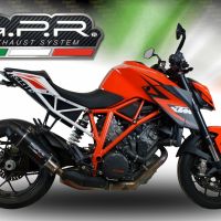 Escape compatível com Ktm Super Duke 1290 R 2014-2016, Furore Nero, Escape legal, homologado, silenciador com db killer removível e tubo de ligação específico 