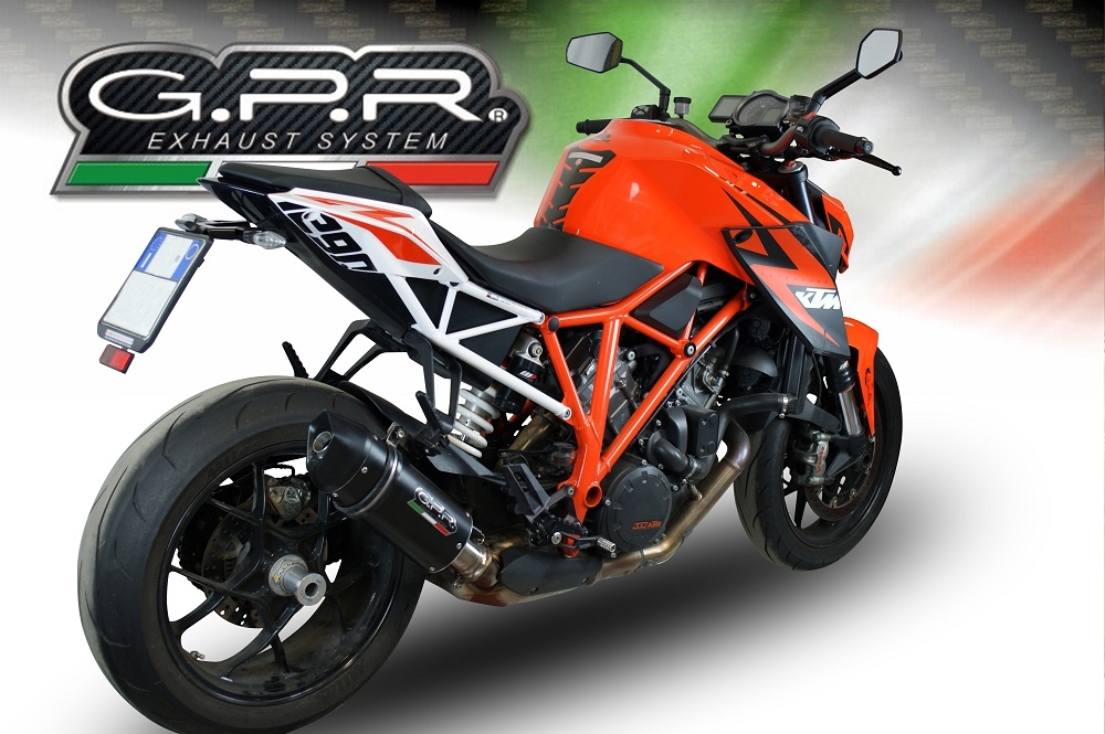 Escape compatível com Ktm Super Duke 1290 R 2014-2016, Furore Nero, Escape legal, homologado, silenciador com db killer removível e tubo de ligação específico 