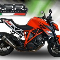GPR escape compatível com  Ktm Super Duke 1290 R  2014-2016, New Grand Prix Evo Titanium, Escape legal, homologado, silenciador com db killer removível e tubo de ligação específico 