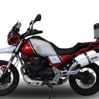 Escape compatível com Moto Guzzi V85 TT 2021-2024, Albus Evo4, Escape legal, homologado, silenciador com db killer removível e tubo de ligação específico 