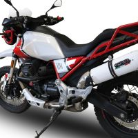 Escape compatível com Moto Guzzi V85 TT 2021-2024, Albus Evo4, Escape legal, homologado, silenciador com db killer removível e tubo de ligação específico 