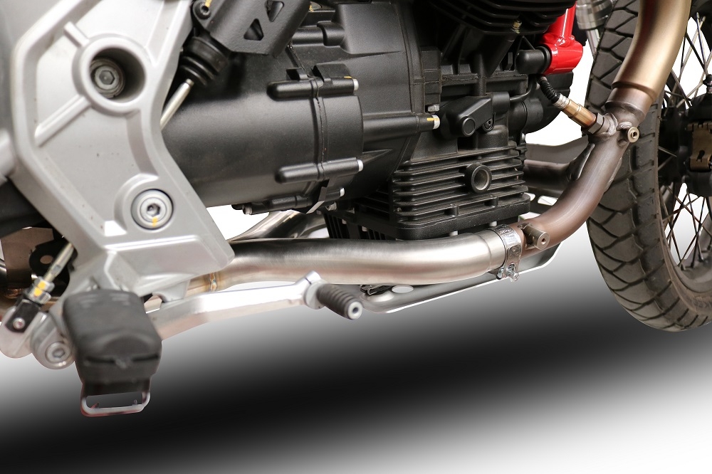 Escape compatível com Moto Guzzi V85 TT 2019-2020, Decatalizzatore, Sistema racing Sistema de tubo para eliminar o catalisador 