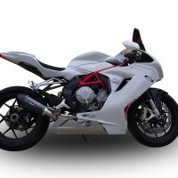 GPR escape compatível com  Mv Agusta F3 675 2012-2016, New Grand Prix Evo Poppy, Escape legal, homologado, silenciador com db killer removível e tubo de ligação específico 