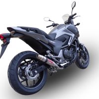 Escape compatível com Honda Nc 750 X - S Dct 2021-2023, Deeptone Inox, Escape legal, homologado, silenciador com db killer removível e tubo de ligação específico 