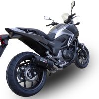 Escape compatível com Honda Nc 700 X - S Dct 2012-2018, Furore Nero, Escape legal, homologado, silenciador com db killer removível e tubo de ligação específico 