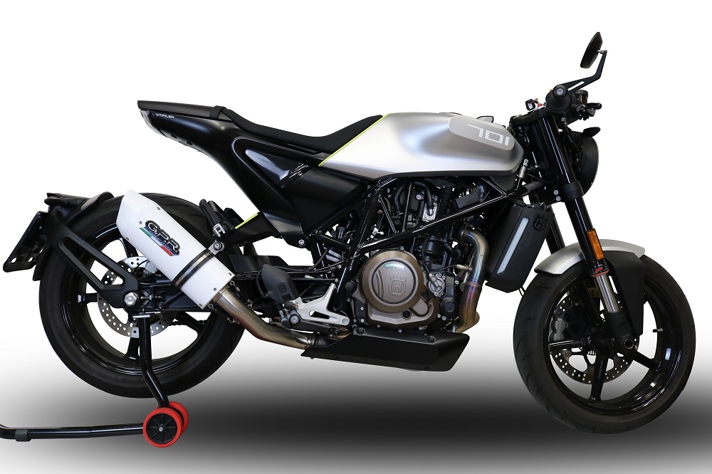 Escape compatível com Husqvarna Svartpilen 701 2018-2020, Albus Evo4, Escape legal, homologado, silenciador com db killer removível e tubo de ligação específico 