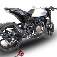 Escape compatível com Husqvarna Svartpilen 701 2018-2020, Furore Evo4 Nero, Escape legal, homologado, silenciador com db killer removível e tubo de ligação específico 