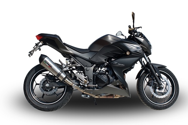 GPR escape compatível com  Kawasaki Z 300 2014-2017, New Grand Prix Evo Titanium, Sistema racing Silencioso com tubo de ligação 