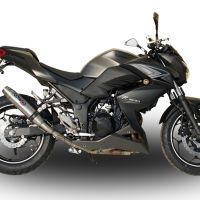 Escape compatível com Kawasaki Z 300 2014-2017, Deeptone Inox, Sistema racing Silencioso com tubo de ligação 