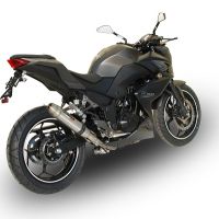 Escape compatível com Kawasaki Z 300 2014-2017, Deeptone Inox, Sistema racing Silencioso com tubo de ligação 