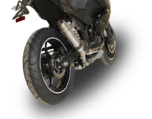 Escape compatível com Kawasaki Z 300 2014-2017, Deeptone Inox, Sistema racing Silencioso com tubo de ligação 