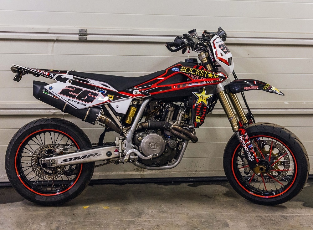 Escape compatível com Husqvarna Sm - Te 510 R 2004-2006, Furore Poppy, Escape legal, homologado, silenciador com db killer removível e tubo de ligação específico 