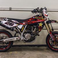 Escape compatível com Husqvarna Sm - Te 510 R 2004-2006, Furore Poppy, Escape legal, homologado, silenciador com db killer removível e tubo de ligação específico 