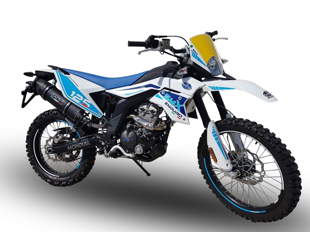 Escape compatível com F.B. Mondial Smx 125 Enduro 2018-2020, Furore Poppy, Escape legal, homologado, silenciador com db killer removível e tubo de ligação 